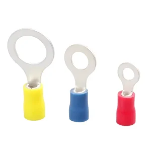 RD Series Round Connector Electrical Double Crimp T2 Red Copper Tin Plated PVC Insulated Ring Terminal for High demand Scenarios