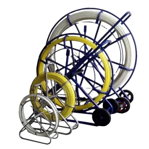 Sewer Drain Pipe Cable Inspection Fiberglass Push Pull Duct Rodders