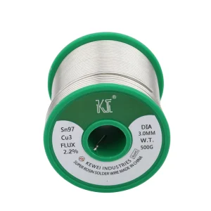 Sn97Cu3 Lead Free Solder Wire Solid Cored Soldering Wire 0.125 Inch 1 Pound for Stained Glass Pipe Soldering
