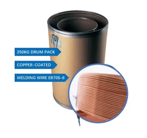 Solid MIG Welding Wire Drum Pack ER70S 6 SG2 SG3 Copper Coated Welding Wire 250kg ER70S 6 Barrelled Package Barrel ER70s 6 300kg