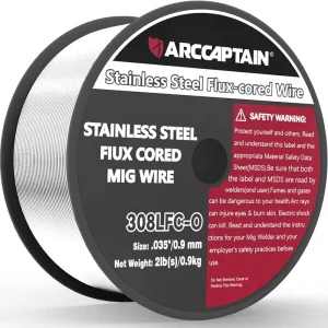 Stainless Steel Flux Cored MIG Welding Wire E308LFC O 0.035 Inch Diameter Low Splatter Compatible