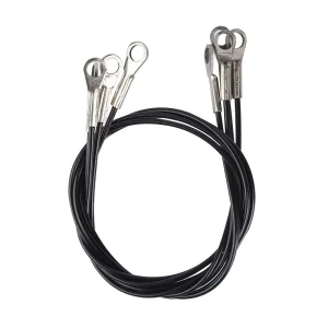 Stainless Steel Wire Rope Lanyard Cable Tether Safety Braided Strap Rope Safety Wire Black for Loss Prevention
