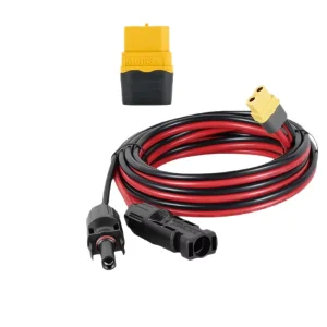 Stock XT60 for Solar Panel Extension Cable 12 AWG Outdoor Ready PVC Jacket Portable Charging Cable for Energy Storage Batteries