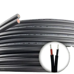 TUV Certification 2x4mm2 6mm2 10mm2 Twin Core Dc Solar Pv Panel Electric Wire Copper Cable