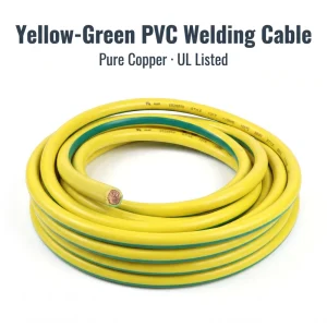 UL1015 1 0AWG 1*50.0 mm Yellow Green PVC Welding Cable Pure Copper Grounding Wire 600V 105C