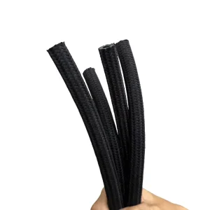 Wear Resistance Toughness Flexible Straight Braided Cable Sleeve Self Closing EPDM Material Welding Cutting