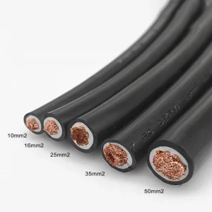 Welding Machine Wire Copper 16 25 35 50 70 mm Welding Handle Wire Rubber Outer Skin Tensile and Wear resistant Battery Cable