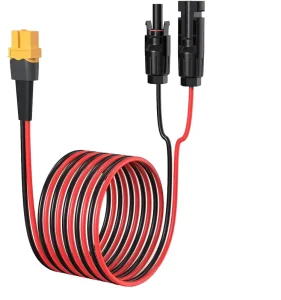 XT60H Female Connector for Industrial Charging Cable 12AWG Red Black Dual strand Pure Copper Solar Panel Outdoor Power Supply