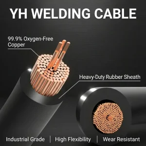 YH YHF Flexible Welding Cable 600/1000V Oxygen-Free Copper Conductor Rubber Sheathed Cable for Welding Machine