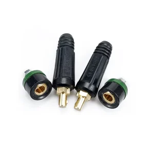 10 25 35 50 Tig Welding Quick Plug Male Female Red Black Rubber & Brass Welding Cable Connectors Plug and Socket