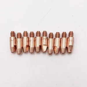 10pcs M6x28mm 0.8 0.9 1.0 1.2 MIG Welding Torch Consumables 24KD 25AK E Cu Cucrzr Contact Tip