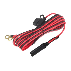 12V/24V Solar Battery Charger Cable 2Pin SAE Quick Disconnect Connector to Ring Terminals Battery Power Cable