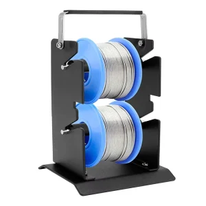 2 Pack Dual Dispenser Reel Stand Adjustable Roll Holder Reel Dispenser Spool Carbon Steel Cable Dispenser