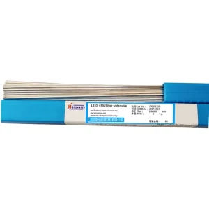2.0mm Tig 45% Silver Welding Rod AWS BAg-36 GB BAg45CuZnSn L323 500MPa Tensile Strength 14% Elongation for Food Appliances