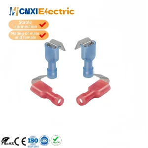 500pcs PBDFNYD Double Crimp Quick Disconnects Butt Connectors Nylon Insulated Brass Male Female Piggy Back Spade Terminals