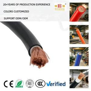 95mm2 Electric Welding Cable Flexible 50mm2 Copper Rubber Sheathed Stranded Solid 16mm2 240mm2 Cable