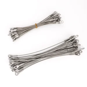 Assembly Customized Spiral Stainless Steel Wire Rope Slings Suspension Cable with Double Loop on Ends
