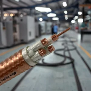 BTTRZ 0.6 1kv 4×50 Fire Resistant Wire And Cable Embossed Copper Core With PVC Insulation Sheath