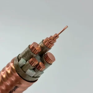 BTTRZ 3×120+2×70 Fire resistant Wire And Cable Embossed Copper Sheathed With PVC Insulation Copper Core