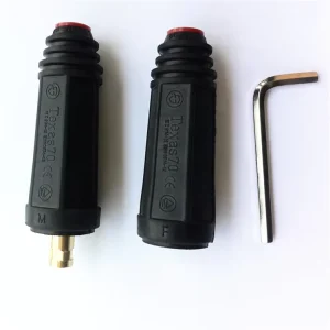 Black 500A Brass Male and Female Welding Cable Joint Texas 70