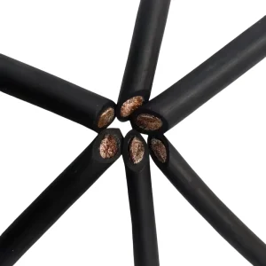Black Flexible Pure Copper Welding Cable Single Core Rubber Cable 25mm 35mm 50mm 70mm