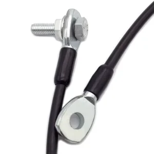 Black Vinyl Coated Galvanized Wire Cable With Eyelet Home Gym Cable and Other Fittings