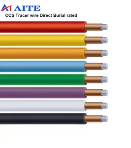 CCS Tracer Wire 10 AWG 12 Gauge 14 Gauge Copper Clad Tracer Wire 10awg 12awg 14awg 16awg #12 #14 #18 HMWPE HDPE Tracer Wire