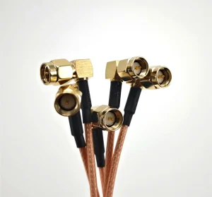 CYXTEK RF Coaxial Jumper Cable SMA Male Right angle RG316 50ohm Solid Conductor Pure Copper Gold Plated Extension Cable