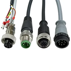Cable Electric M12 Connector 4 Pin T Code Welding Pcb Contact Panel Mount Signal Male Female Protect Cover Connector M10 Cable