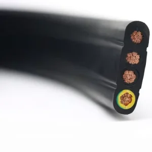 Copper Conductor Shielded Flat Cable 71f TVVB PVC Insulation Soft Flexible for Elevator Lifts and Overhead Cranes