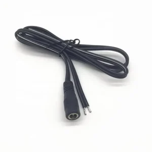 DC 5.5 X 2.1 mm Female to Pigtail Wire End Open Tinned Cable Power Cables 5m Industrial Use
