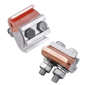 Electric Conductive Copper and Aluminium Transition Equipment Wire Parallel Groove Clamp With 2 Bolts for Switchgear