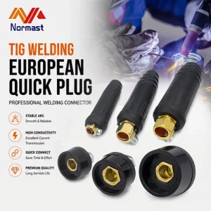 European TIG Welding Quick Plug Dinse Connector Copper Male Female Welding Cable Welding Machine Accessories Normast
