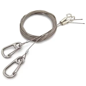 Factory Customization 4.8mm Steel Wire Rope Sling Cable Assemblies With Clip Eye Hook Thimble