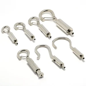 Factory Price Brass Double Eyelet Cable Holder Wire Rope Clips Eco-Friendly for Indoor/Outdoor Glass Lighting Accessories
