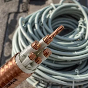 Flexible Fireproof Cable Copper Sheath PVC BTTRZ 3×70+2×35 1kV Low Smoke PVC Jacket High Temperature Flame Retardant Wire