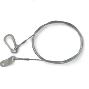 Galvanized 316L Steel Wire Rope Cable Assembly Welded Bent Cut with Loop Hook Carabiner for Construction Engineering