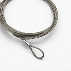 Galvanized Stainless Steel Safety Cable 1.5mm Dia Welded Security Rope Double Loop Luggage Lock