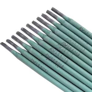 Green Color AWS E6013 E6010 E6011 Carbon Steel Rutile Electrode Welding Rod with DC AC Current and 200 250 Operating Temp