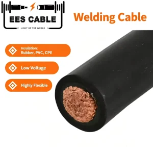 High Conductivity Pure Copper Welding Cable 16mm-120mm Industrial Grade 60A Rated 450V Low Voltage Highly Flexible