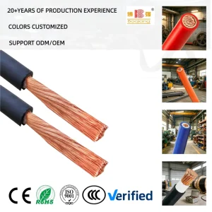 High Conductivity Pure Copper Welding Cable 16mm-240mm Industrial Grade Highly Flexible Rubber Insulation Welding Machine