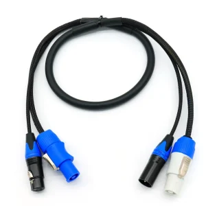 Hybrid Cable XLR Powercon DMX Cable 3 Pin DMX & Power 3G1.5 Combo Stage Cable 1m 2m 3m 4m 10m