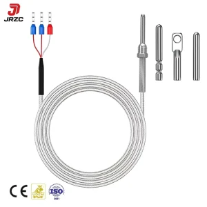 Industrial Grade Platinum Resistance Stainless Steel Welded Thread type PT1000 Three wire Cable Temperature Sensor Probe PT100