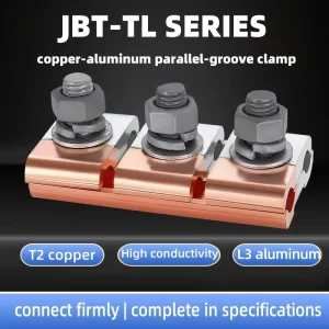 JBT-TL Model Power Supply Accessory 3 Bolts Bimetallic Copper Aluminum Automotive Cable Lug Terminals Parallel Groove Clamp
