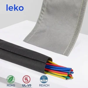 LKAT Heat Resistant Welding Spatter Sleeve Snap Button Flame Retardant Wire Wrap High Temp Protector for Robotic Welding