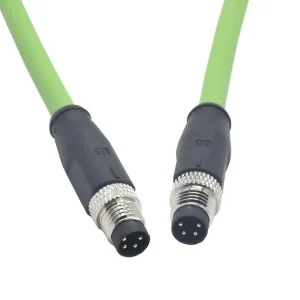 M8 Connector 4 Pin Sensor Cable Assembly IP67 Waterproof Circular Male Plug Double head Cable