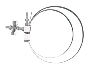 Silver Circle Stainless Steel and Hot Dip Galvanized Steel Optical Cable Armor Suspension Down Lead Clamp for Tower
