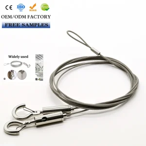 Stainless Steel Wire Rope Assembly Wire Hanging Cable With Hook Terminal for Ceiling Suspension System
