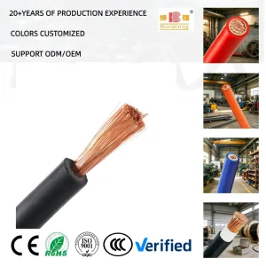 Super Flexible H01N2-D Welding Cable 16mm 25mm 50mm 70mm Pure Copper Conductor Rubber Insulated Power Cable for Welding Machine