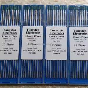 WC20 Cerium Tungsten Electrode Heads 10 Pcs Gray Code 175mm 400mm for TIG Welding